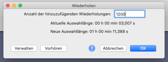 Silent Subliminals Wiederholungen