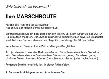 Silent Subliminals: Anleitung Marschroute
